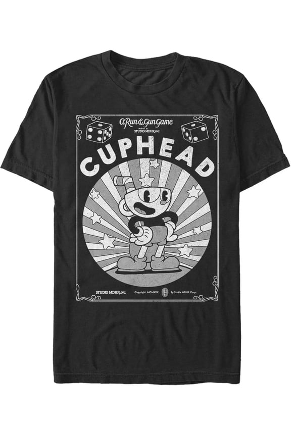 Cuphead T-shirts Cartoon Short Sleeve Crew Neck Soft Fitted Tees summer T-shirts for men and women
