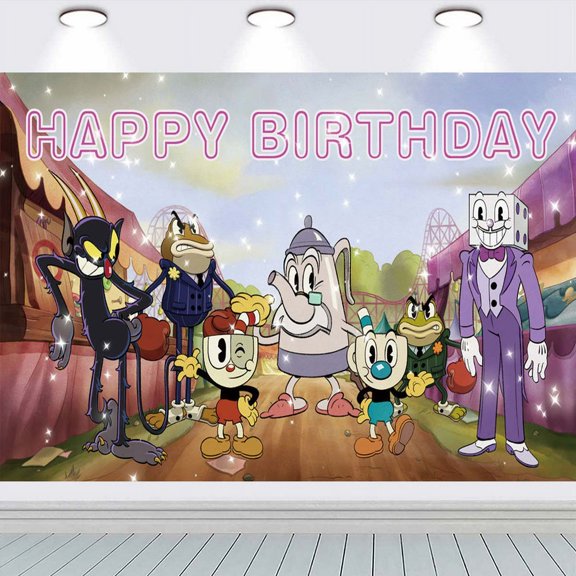 Cuphead Taspestry Wall Decor Party Supplies Background BackdropBanner Post Decor Decorations
