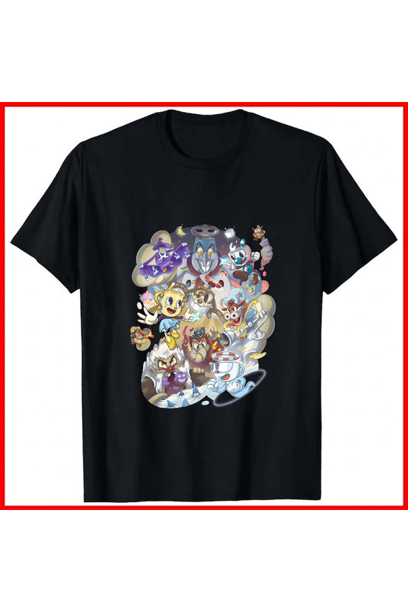 Cuphead The Delicious Last Course Retro Animation Video Game Unisex T-shirt V18466, up to size 5XL