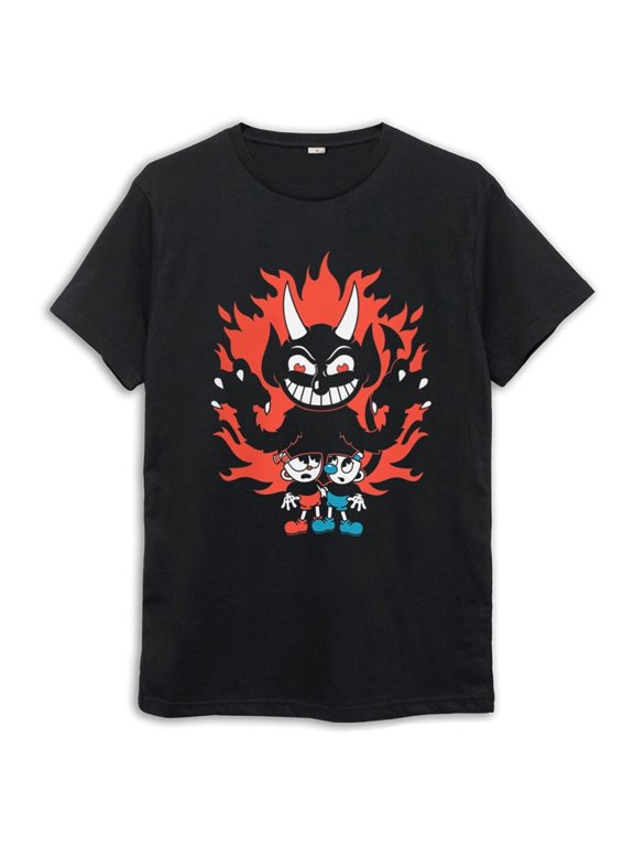 Cuphead vs The Devil T-Shirt / Men's Women's Sizes / Cotton Tee (CUP-109284)