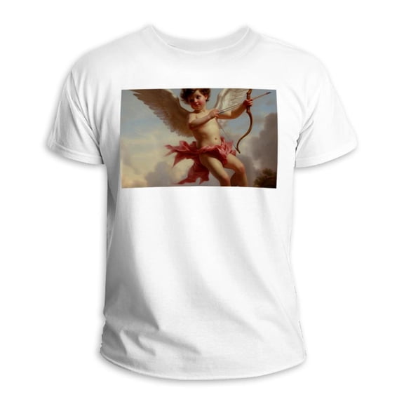 Cupid 100% Cotton T-Shirt Classic Fit Short Sleeve Men's Tee Top Casual Plain Basic Summer Fashion Apparel Lightweight Breathable Crewneck Comfortable Breathable Machine Washable