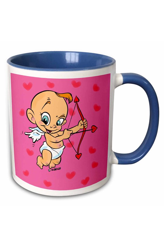 , Cupid, 15oz Two-tone Blue Mug