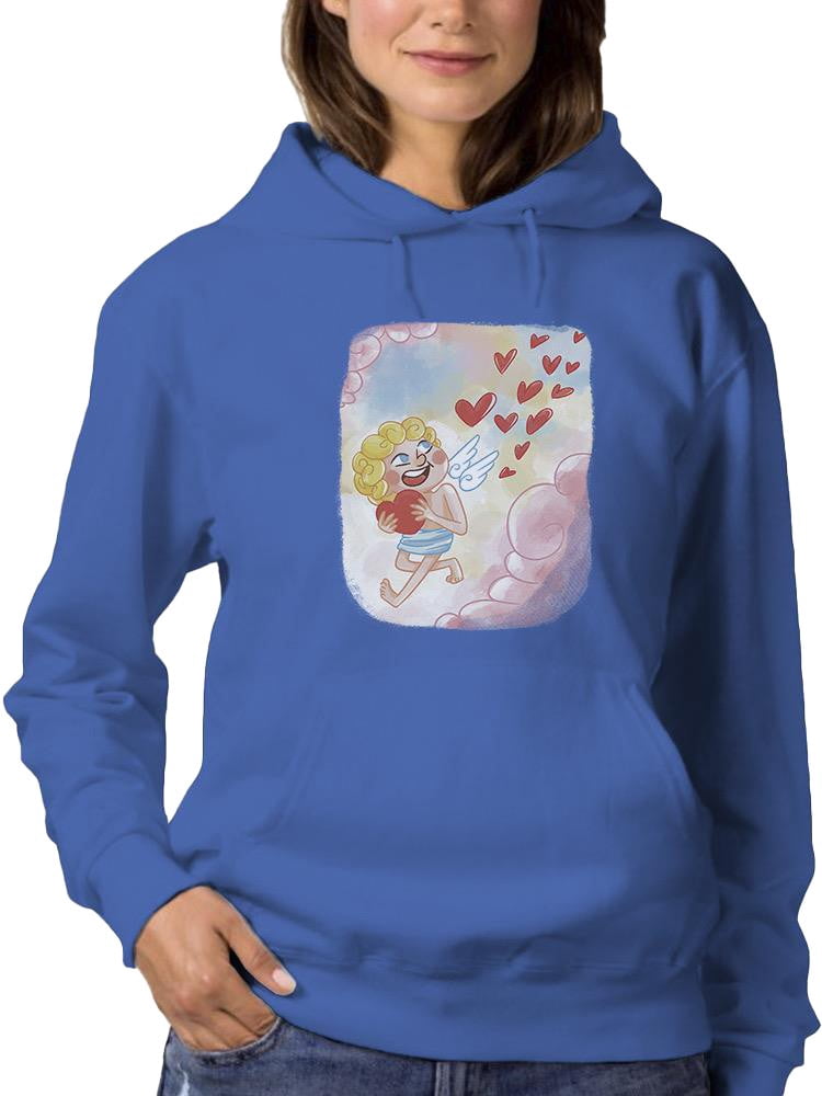 Cupid And Hearts Hoodie Women -Smartprints Designs, Female Medium ...
