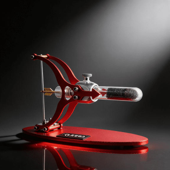 Cupid Arrow Stirling Engine Model, Heat Powered Aluminum Alloy Motor Engine with Transparent Cylinder, Thermodynamics Demonstration Desktop Decor & Romantic Gift