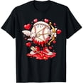 thumbnail image 1 of Cupid Baseball Drip Icecream Apparel Youth Valentine T-Shirt, 1 of 8