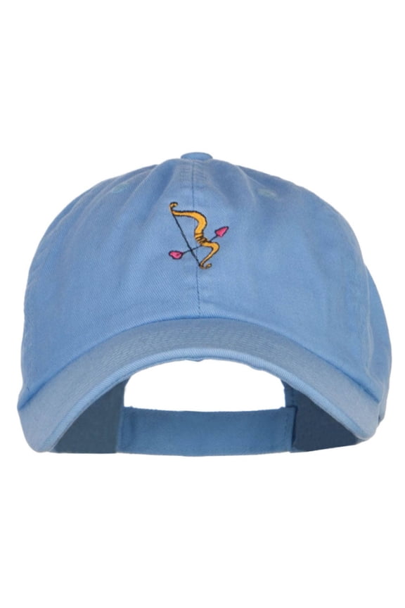 Cupid Bow Arrow Embroidered Low Cap - Sky Blue OSFM