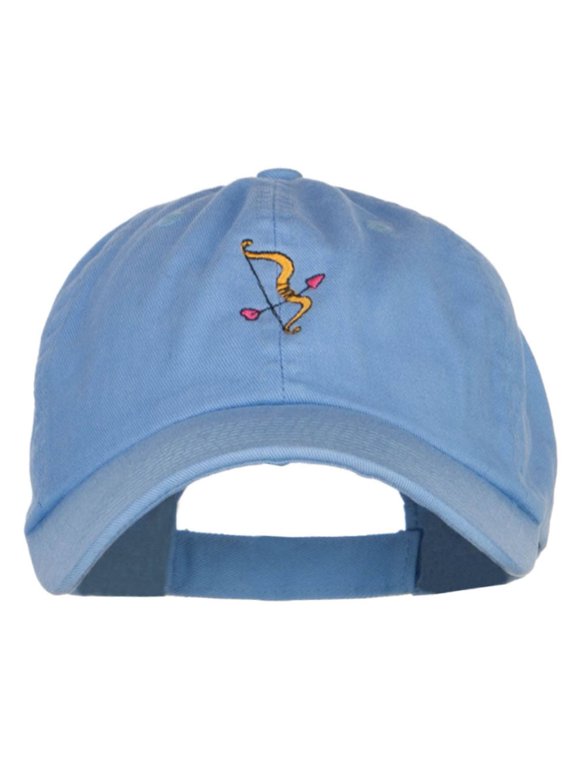 Cupid Bow Arrow Embroidered Low Cap - Sky Blue OSFM