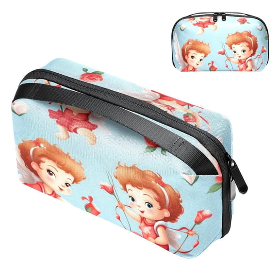 Cupid Digital Pouch with Oxford Fabric, Waterproof, Size 5.9x9.44x3.14 in, Cord Organizer, Charger Organizer, Bag Cable Organizer, Electronic Travel Case Organizer