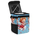 thumbnail image 1 of Cupid Foldable Car Trash Bin with Lid, Leak-proof Mini Trash Can, Hanging Storage Bag for Car, 1 of 6