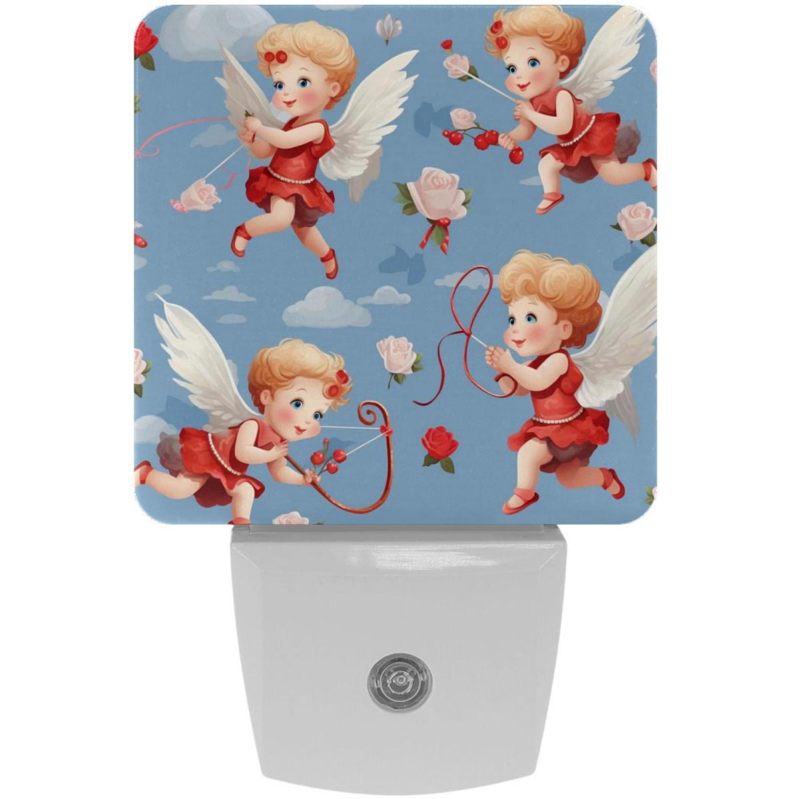 Cupid LED Square Night Lights Bright and Compact Bedroom or Bathroom