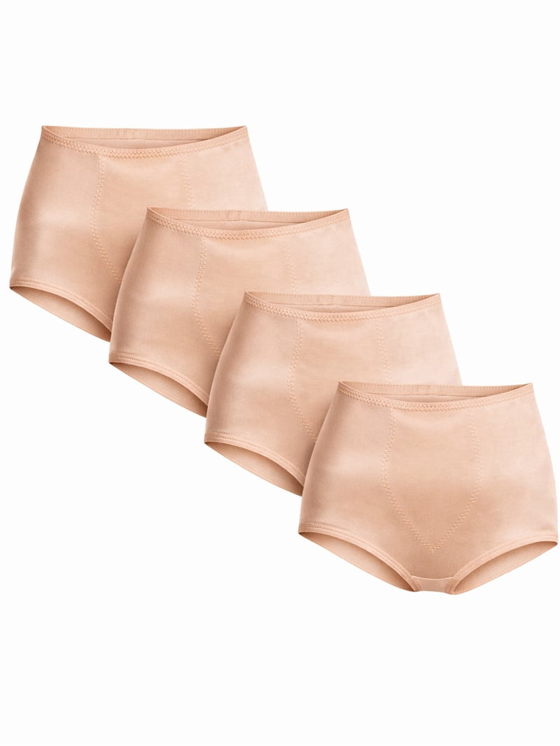Cupid Women's 4-Pack Light Control Shapewear Panty Brief with