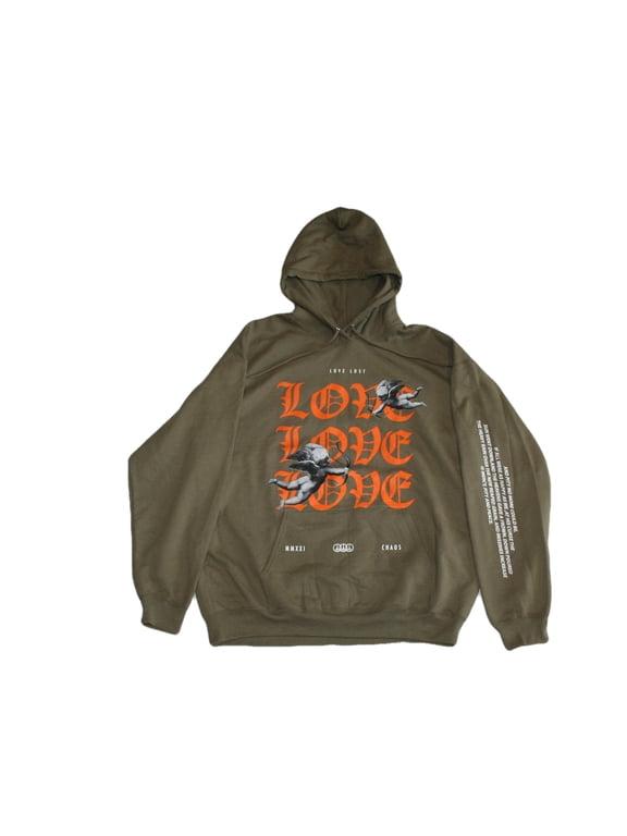 Cupid Love Lost Men's Brown Hoodie Size XL