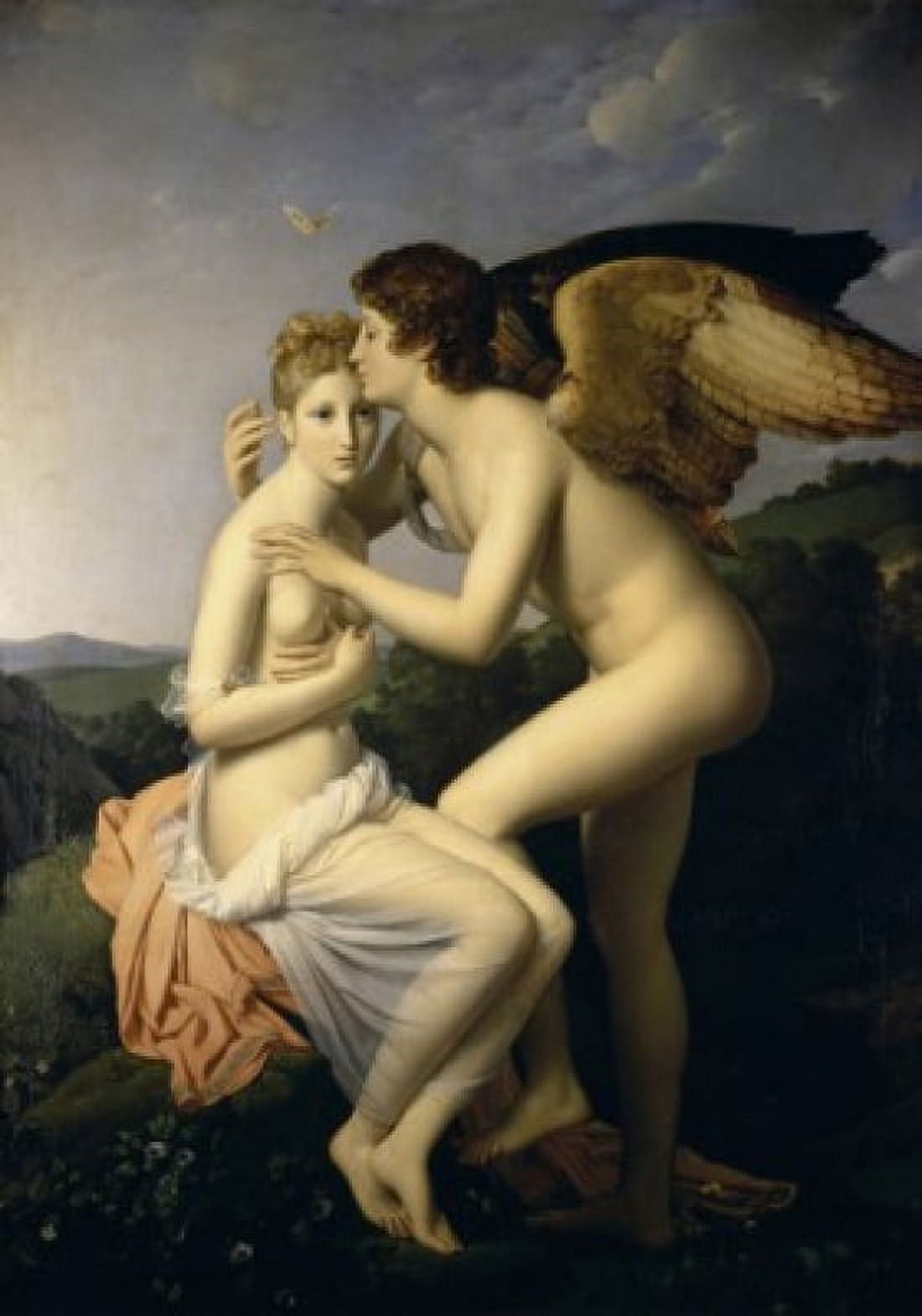 Cupid and Psyche (LAmour et Psyche) 1798 Francois Pascal Simon Girard (1770-1837French) Musee du Louvre Paris Canvas Art - Francois Pascal Simon Girard (18 x 24)