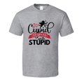 thumbnail image 1 of Cupid Rhymes With Stupid Tee Funny Tshirt Anti-valentine's Day T Shirt, 1 of 1