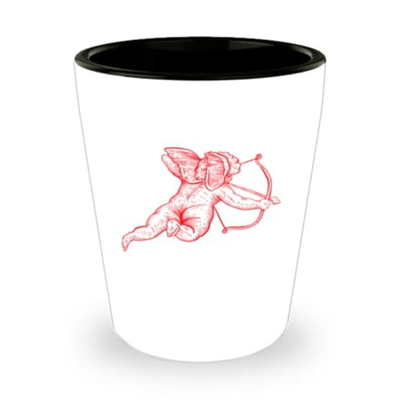 Cupid Shot Glass for Valentine's Day - 1.5oz Mini Love Cup Gift