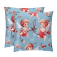 thumbnail image 1 of Cupid Sumptuous Velvet Throw Pillow Covers Set of 2, Decorative Bed Pillow Cases with Unique Patterns for Home Decor, Sizes 16x16, 18x18, 20x20 Inches, 1 of 6