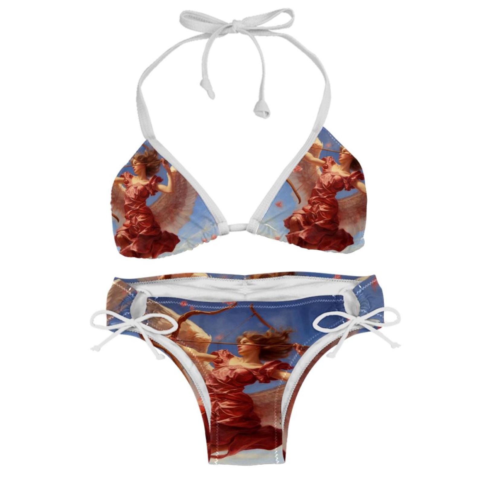 Cupid Swim Suit Women Bikini Set, Detachable Sponge, Adjustable Strap