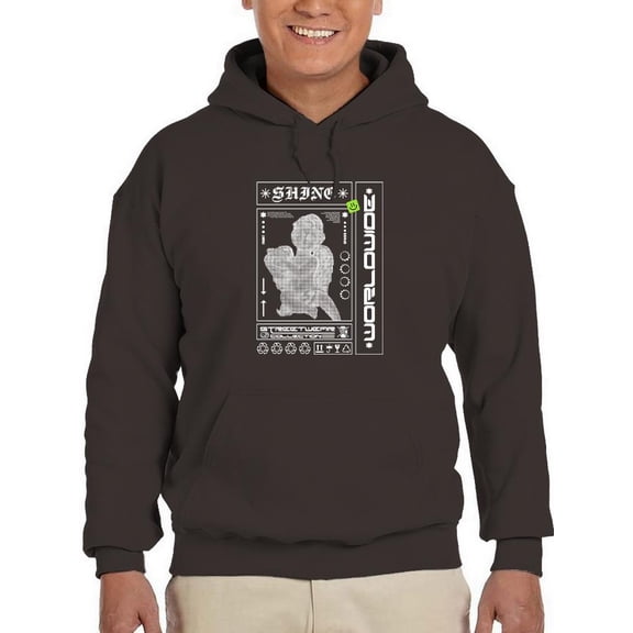 Cupid Techno Style Hoodie Men -Image by Shutterstock, Male x-Large