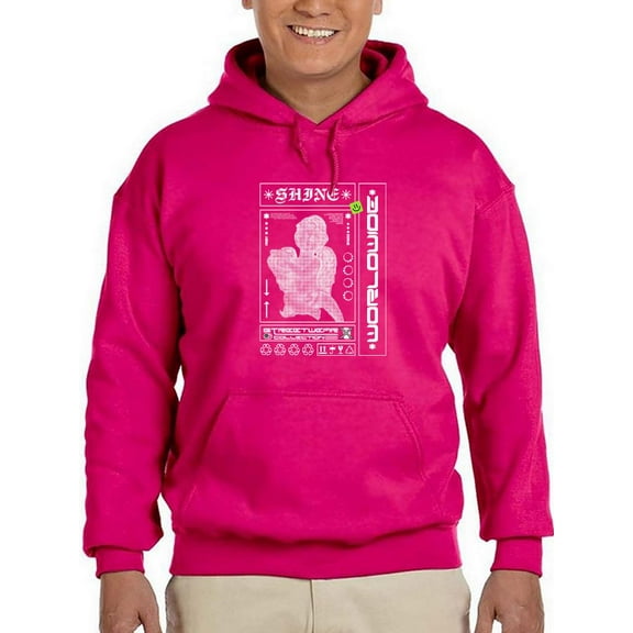 Cupid Techno Style Hoodie Men -Image by Shutterstock, Male x-Large
