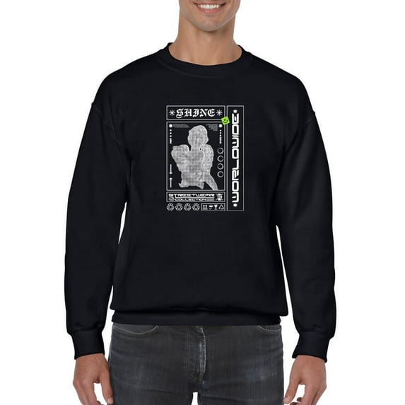 Cupid Techno Style Sweatshirt Men -Image by Shutterstock, Male 3X-Large