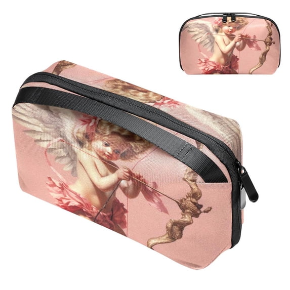 Cupid Travel Case Storage Box Charger Case Organizer Cord Storage Organizer Box - Oxford Fabric Waterproof Electronic Digital Accessories Organizer Case, 5.9x9.44x3.14 in