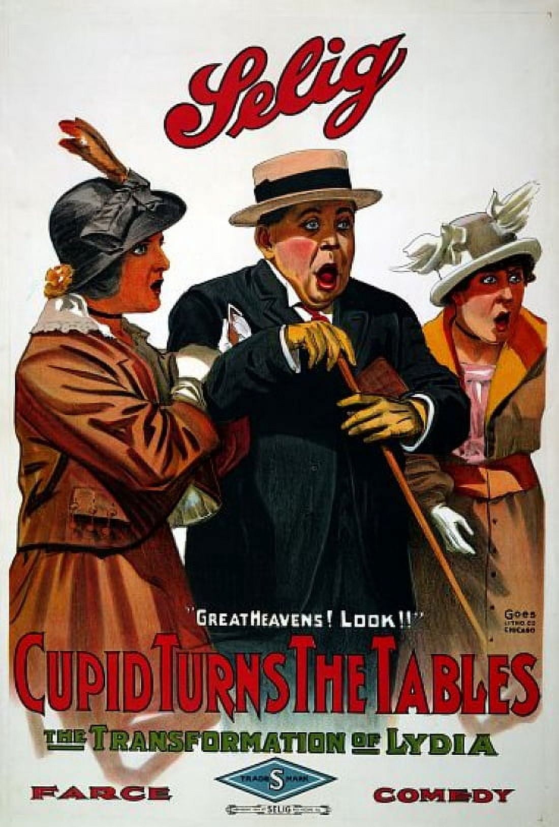 Cupid Turns The Tables Selig Movie Canvas Art - (36 x 54)