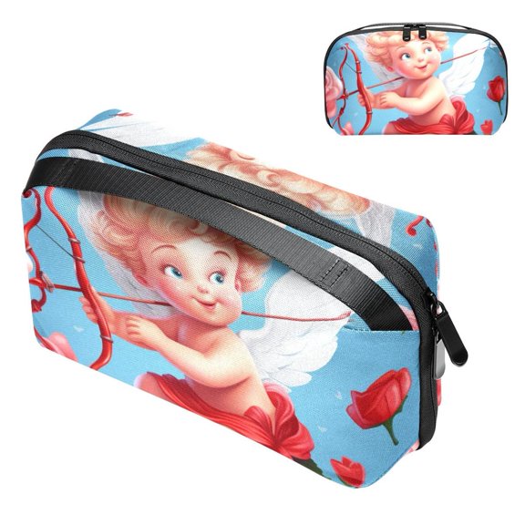 Cupid USB Organizer Charger Case Power Plug Travel Organizer Small Kitchen Cord Organizer Digital Pouch Oxford Cloth Waterproof Travel Electronics Gadgets Storage Bag 5.9x9.44x3.14 in