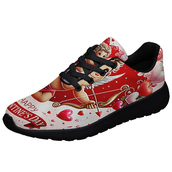 Cupid Valentine's Day Shoes Sneakers Black Size 3.5
