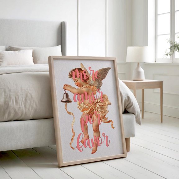 Cupid Valentines Typography Unframed Paper Print