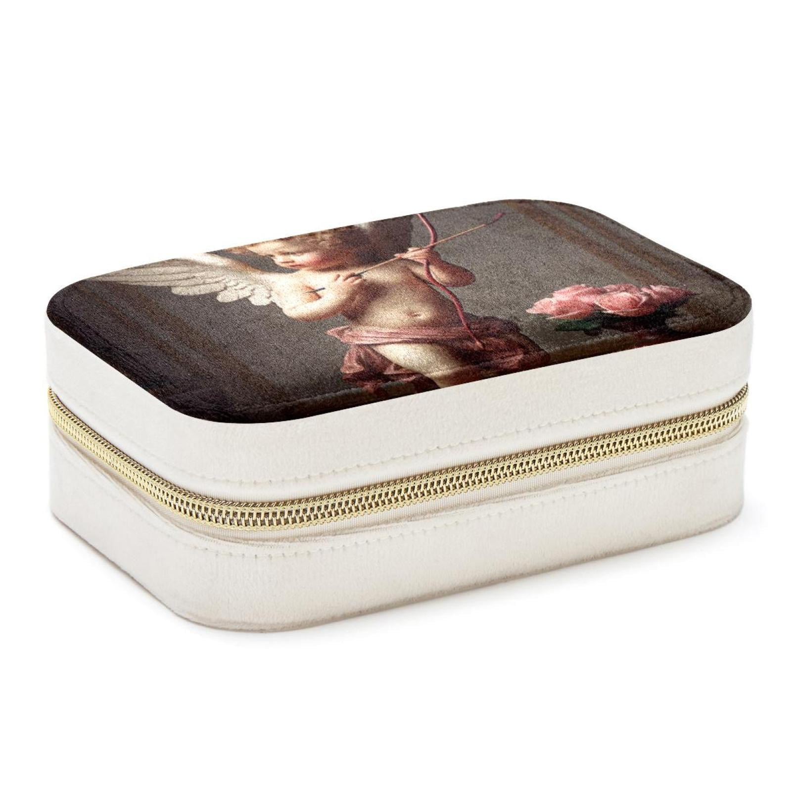 Cupid Velvet Portable Decorative Box with Removable Compartment ...