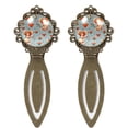 thumbnail image 1 of Cupid Vintage Copper-Colored Lace Bookmarks: Stainless Steel Material, Gifts for Readers and Book Lovers, Set of 2 Bookmarks, 1 of 5