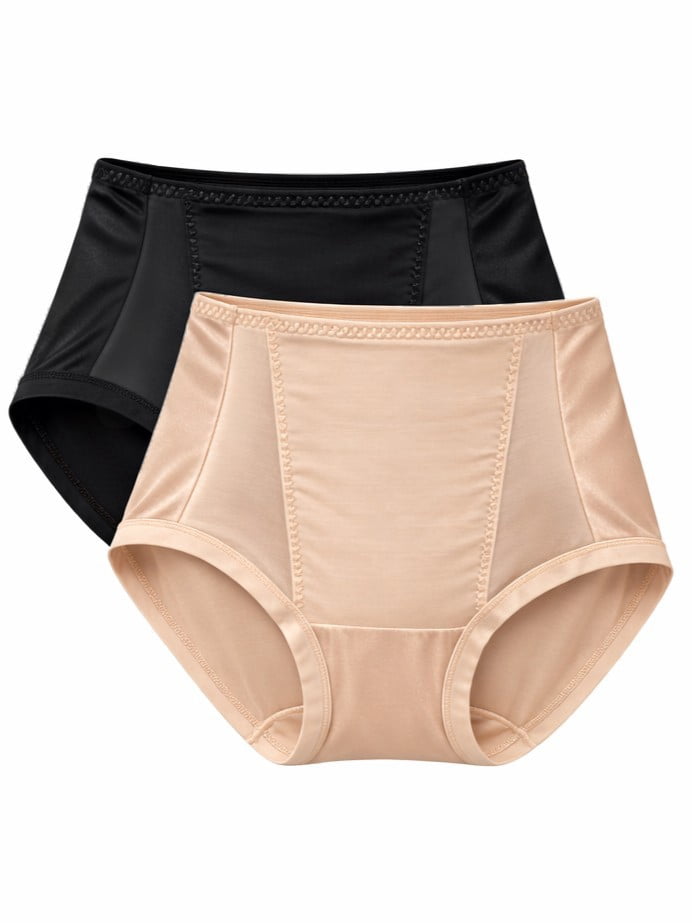 Cupid Women's 2-Pack Retro Light Shaping Briefs, Sizes S-2XL