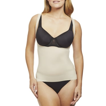 Cupid Women's Comfortable Firm Control Open-Bust Shaping Torsette Camisole Shapewear