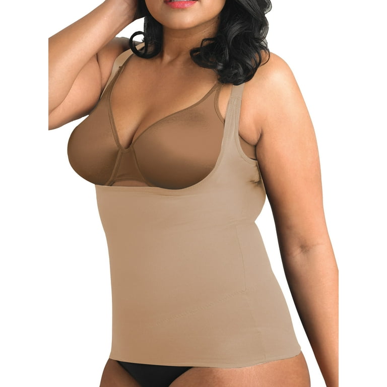 Cupid Women's Extra Firm Control Back Magic Open-Bust Shaping Torsette  Camisole Top Shapewear