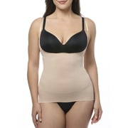 Cupid Women's Extra Firm Control Back Magic Open-Bust Shaping Torsette Camisole Top Shapewear