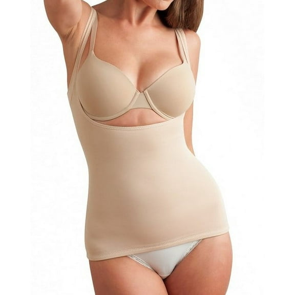 Cupid Women's Extra Firm Control Open-Bust Shaping Torsette Camisole Shapewear