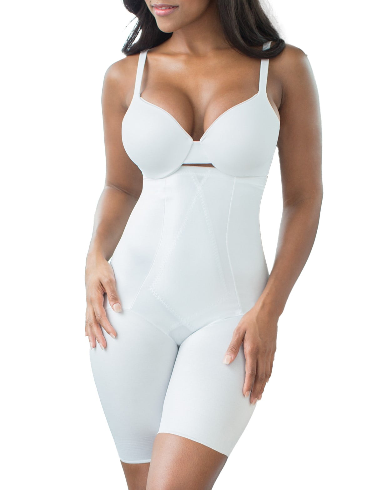 Cupid Women's Extra Firm Control Triple-Ply High Waist Thigh Slimmer  Shapewear