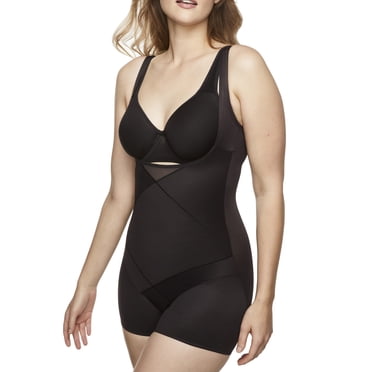 Cupid Women's Tummy Tuck Extra Firm Control Shapewear, Open-Bust Boy Short Shaping Bodysuit, Sizes M-4XL