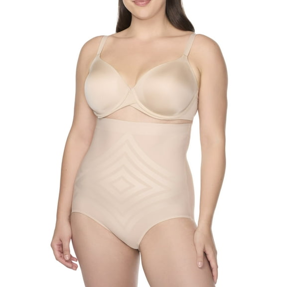 Cupid® Women's LYCRA FitSense® printed technology High-Waist Brief Shapewear – Firm Control – Style #5585