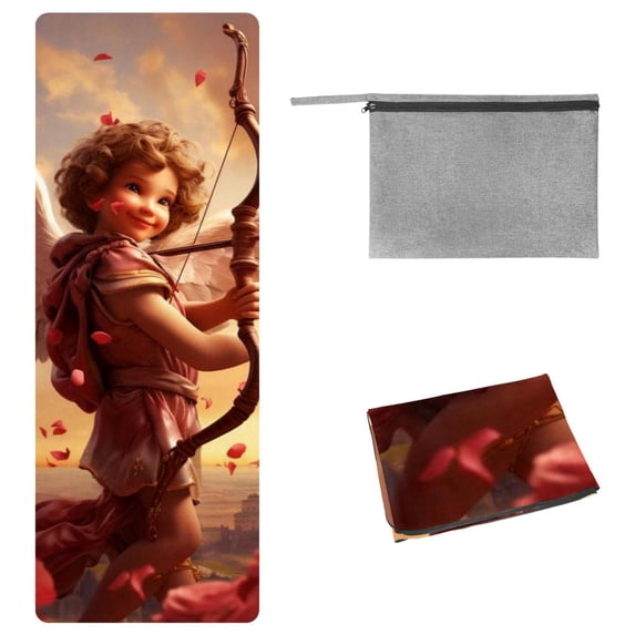 Cupid Yoga Blanket with Storage Bag, 72.8"x26.8", Suitable for Yoga, Pilates, Fitness, Gym Towels, Yoga Mat Towel, Yoga Towel