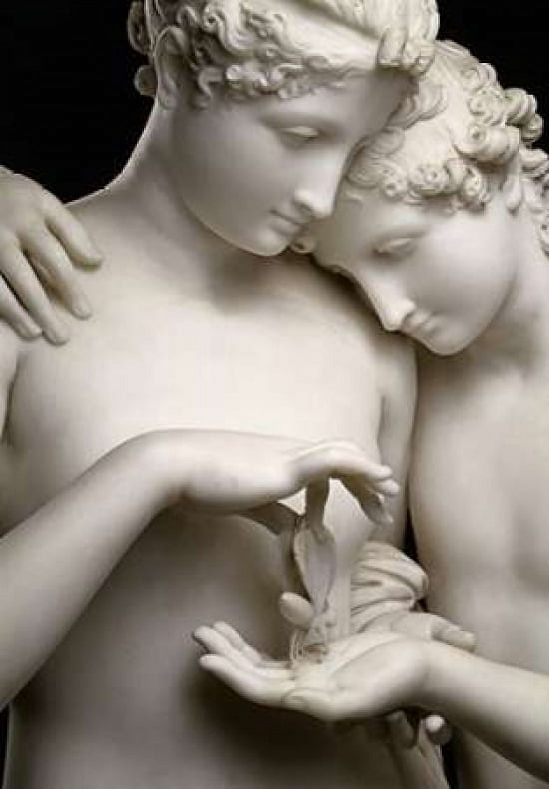 Cupid and Psyche - Detail Canvas Art - Antonio Canova (20 x 28)