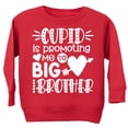 thumbnail image 1 of Cupid is Promoting Me to Big Brother Sweatshirt for Sibling Reveal Announcement Red Sweatshirt 2T, 1 of 4