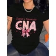 thumbnail image 1 of Cupid's Favorite CNA Valentine's Day Women Short Sleeve Graphic T-Shirt, 1 of 6