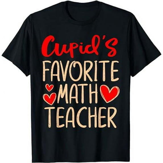 Cupid's Favorite Math Teacher Funny Valentine's Day Teacher T-Shirt
