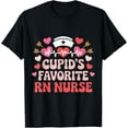 thumbnail image 1 of Cupid's Favorite RN Nurse Valentines Day Registered Nurse T-Shirt Shirts, 1 of 3