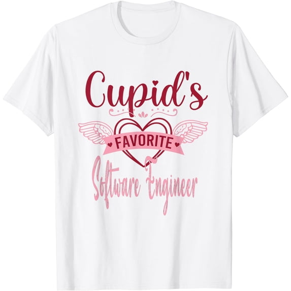 Cupid's Favorite Software Engineer Funny Valentine's Day T-Shirt
