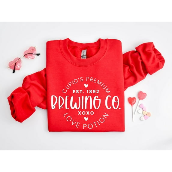 Cupid's Love Potion Valentine's Day Sweatshirt, Brewing Co Valentine Shirt, Cupid Valentine's Day Shirt, Love Potion Sweatshirt All Size S-5Xl