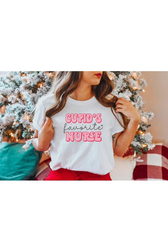 Cupid's favorite Nurse shirt, Nurse Shirt, Valentine Nurse tee, Valentines day women, RETRO VALENTINE, DICE, valentine shirt, All Size S-5Xl