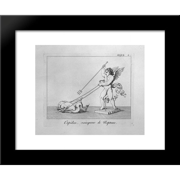 Cupid winner of Neptune 20x24 Framed Art Print by Piranesi, Giovanni Battista