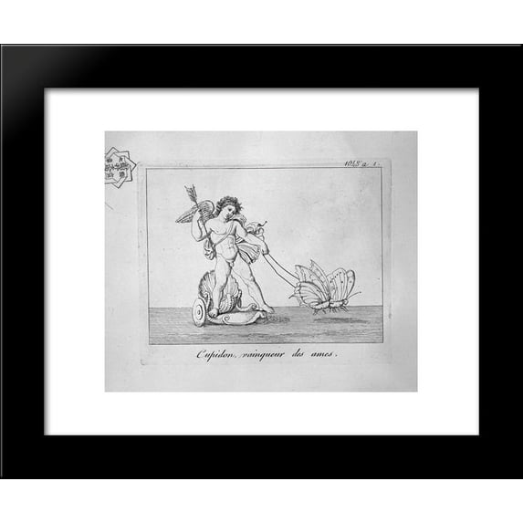 Cupid winning souls 20x24 Framed Art Print by Piranesi, Giovanni Battista